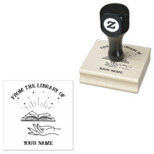 Sello De Caucho Witchy Magic Hand de la Biblioteca del Libro
