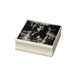 Sello De Caucho Wooden stamp: demoness