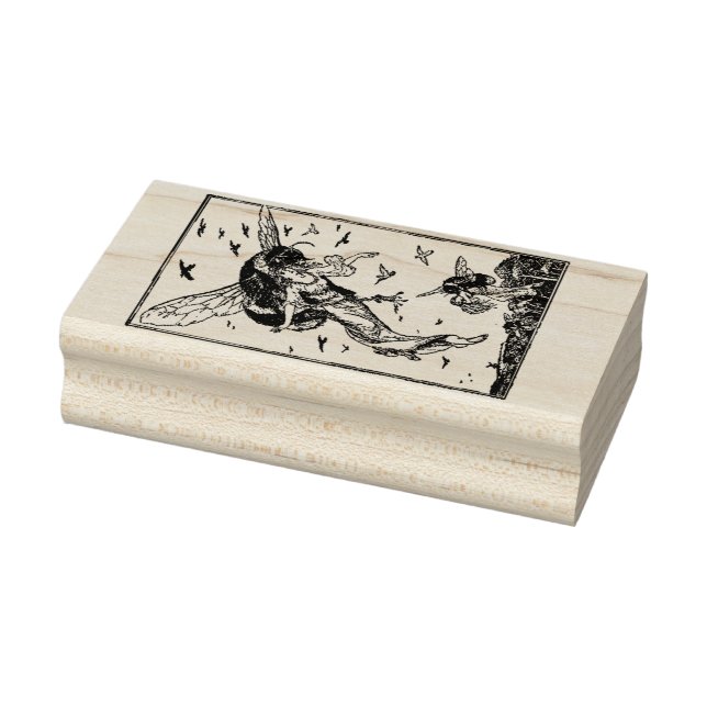 Sello De Caucho WQ RUBBER STAMP: Abejas con criadas (Sello)