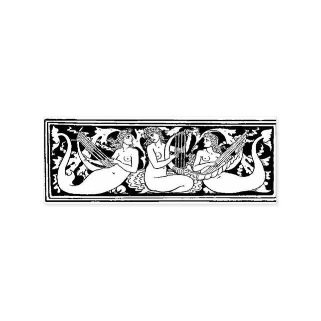Sello De Caucho WQ RUBBER STAMP : Sirenas Walter Crane (Impresión)