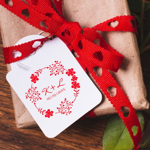 Sello De Caucho Wreath floral Boda botánico con iniciales