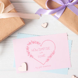 Sello De Caucho Wreath floral del corazón botánico hecho a mano co