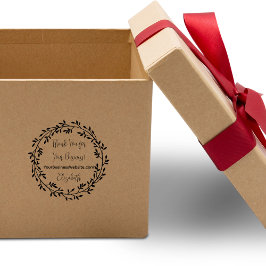 Sello De Caucho Wreath Gracias Por Su Nombre De Sitio Web De Negoc