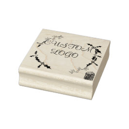 Sello De Caucho Wreath Navidades con logotipo personalizado