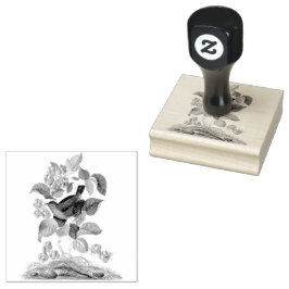 Sello De Caucho Wren Raspberry Vintage Scrapbooking