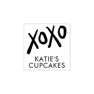 Sello De Caucho XOXO BUSINESS moderno divertido estilizado a mano