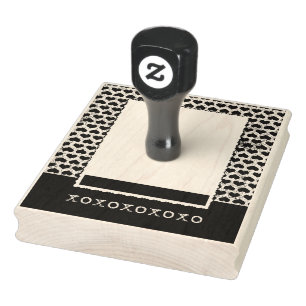 Sello De Caucho Xoxoxox Stamper de borde cardíaco