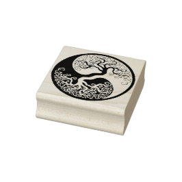Sello De Caucho Yin Yang Tree Oif Life