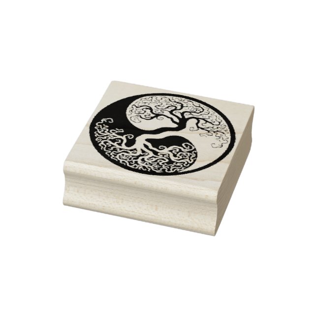 Sello De Caucho Yin Yang Tree Oif Life (Sello)