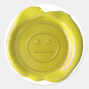 Sello de cera - Amarillo - Cara Mediocre -