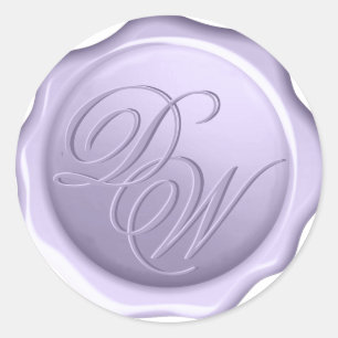 Sello de Cera con Monograma de Lavanda 2 Letras Le