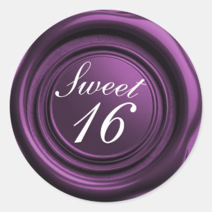 Sello de cera de amatista goteo elegante dulces 16