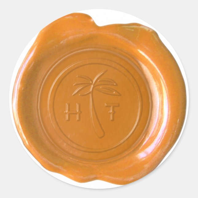 Sello de cera de imitación - Personalizado HT (Anverso)