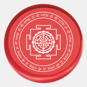 Sello de cera de Rótulo Espiritual Shree Yantra