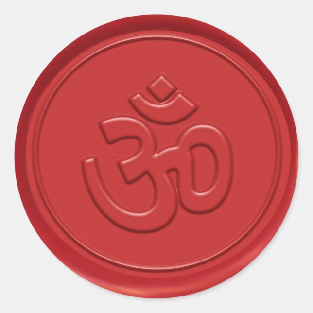 Sello de cera de Rótulo Om (Anverso)