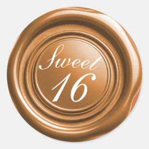 Sello de Cera de Vela Naranja con Goteo para Dulce