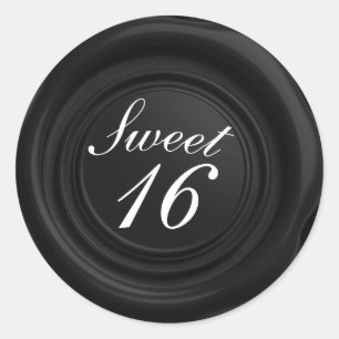 Sello de Cera de Vela Negra Goteo Clásico Cumpleañ