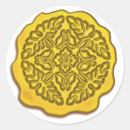 Sello de cera falsa, amarillo