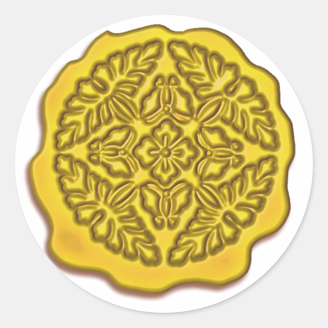 Sello de cera falsa, amarillo (Anverso)