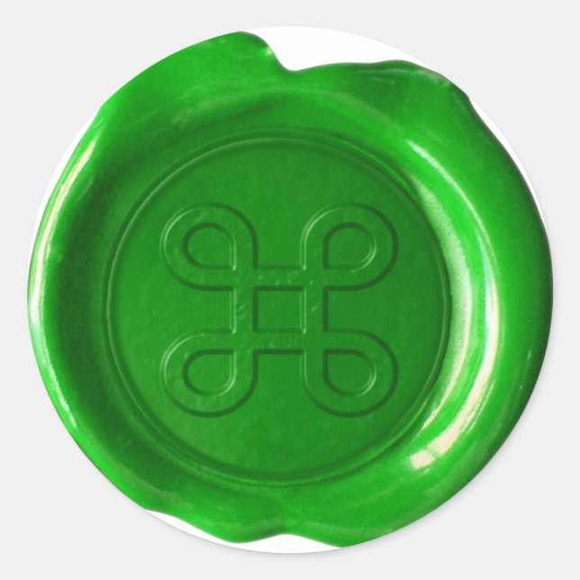 Sello de cera - Verde irlandés - Celta III - (Anverso)