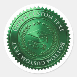Sello de certificado de graduación de papel de alu