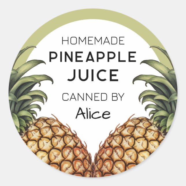 Sello de conservación casera de zumo de piña (Anverso)