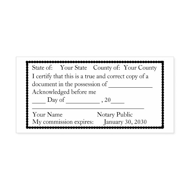 Sello de copia pública de notario bordeado de viei (Diseño)