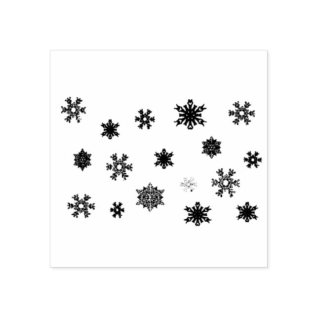 Sello de copos de nieve de invierno pequeño (Impresión)