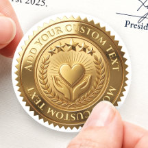 Sello de corazón de salud mental de caridad person