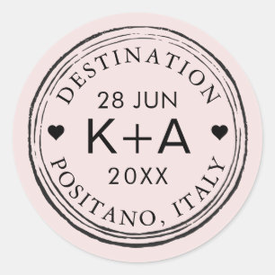 Sello de correo aéreo con color y texto personaliz