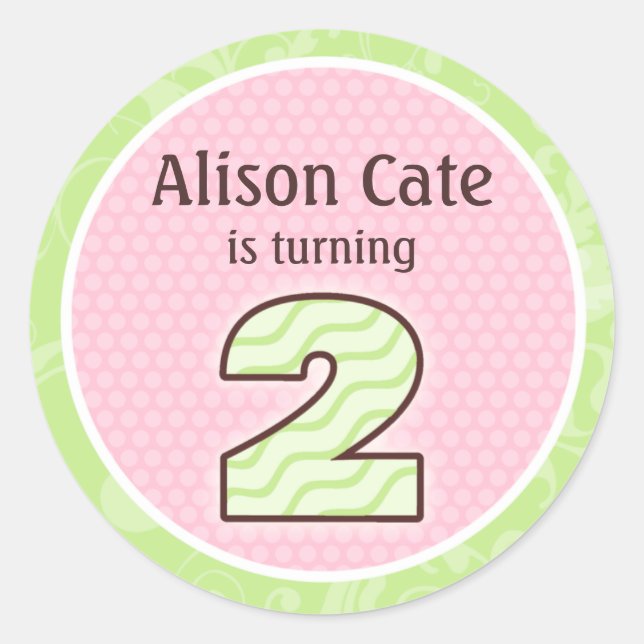 Sello de cumpleaños 2 personalizado (Anverso)