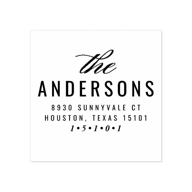 Sello de devolución de apellido elegante (Impresión)