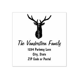 Sello de devolución de nombre de familia de ciervo