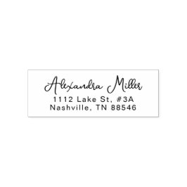 Sello de Direccion Automático de Letra Simple Chic