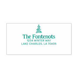 Sello de dirección de devolución de árbol de Navid