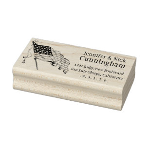 Sello de dirección de devolución de bandera estado