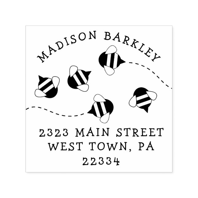 Sello de dirección de devolución de Beehive Kid (Diseño)