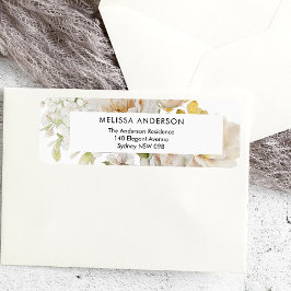 Sello de dirección de devolución de ducha de novia