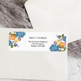 Sello de dirección de devolución de ducha de novia