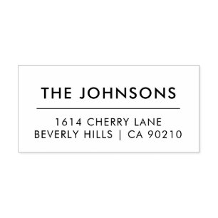 Sello de dirección de devolución de familia simple