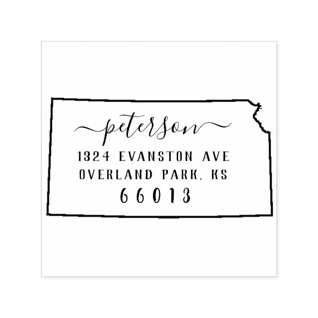Sello de dirección de devolución de Kansas (Diseño)