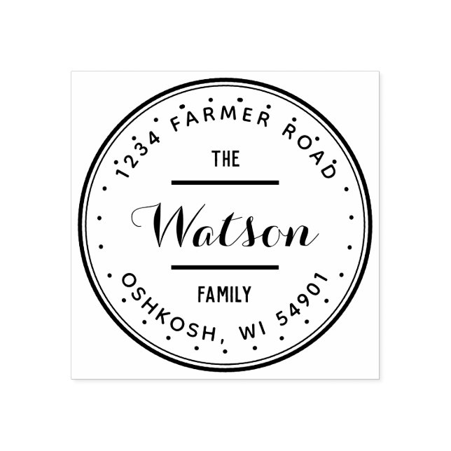 Sello de dirección de devolución de redondeo de fa (Impresión)