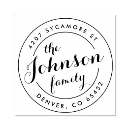 Sello de dirección de devolución de redondeo de pe