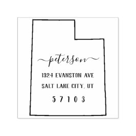 Sello de dirección de devolución de Utah Autograba