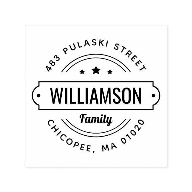 Sello de dirección de devolución del distintivo de (Diseño)