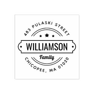 Sello de dirección de devolución del distintivo de