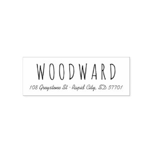 Sello de dirección de devolución del guión de letr