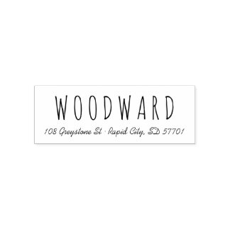 Sello de dirección de devolución del guión de letr