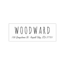 Sello de dirección de devolución del guión de letr