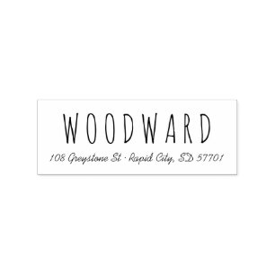 Sello de dirección de devolución del guión de letr